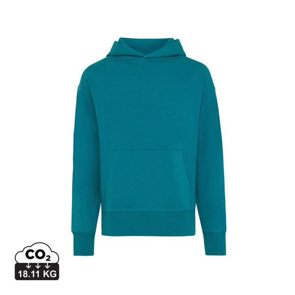 Sweat à capuche en coton recyclé Iqoniq Yoho - Verdigris / M