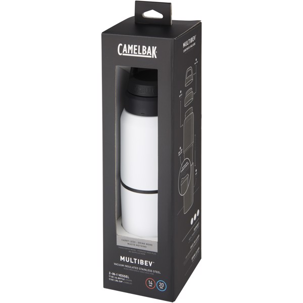 Garrafa de 500 ml de aço inoxidável com isolamento a vácuo e copo de 350 ml "MultiBev"