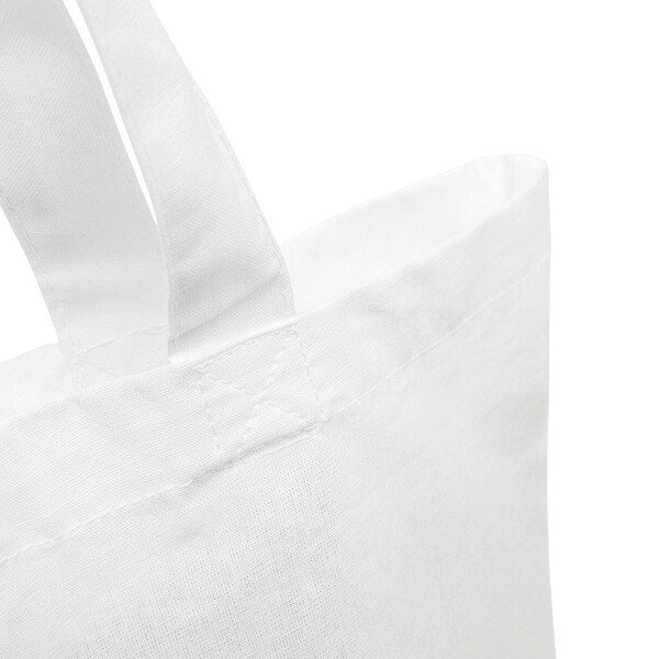 Cotton bag with short handles PURE - white