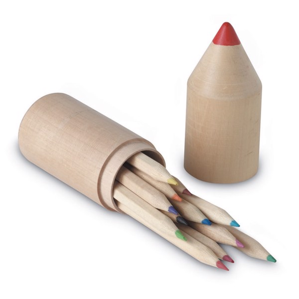 MB - 12 pencils in wooden box Coloret