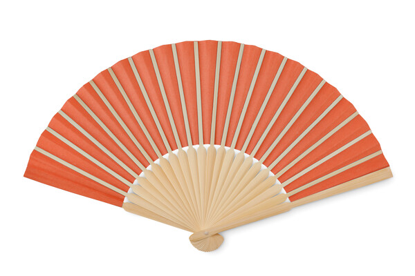 Leque de bambu Fanny Paper - Laranja