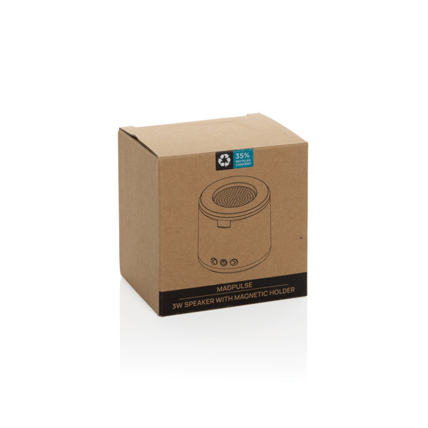 Magpulse RCS recycled plastic 3W speaker w/magnetic holder