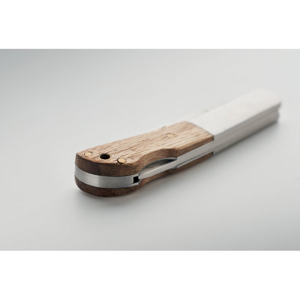 Zložljiv nož Skarp, 6 cm rezilo, akacijev ročaj