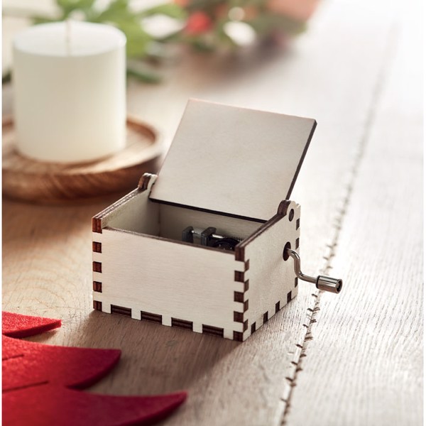 Wooden Christmas music box Boxmas