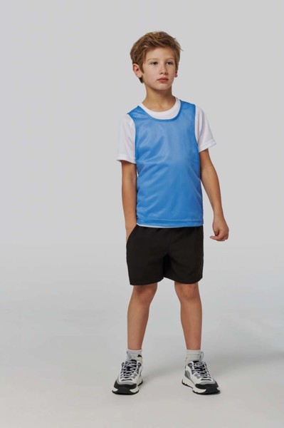 Kid's Lightweight Mesh Multisport Bib - White / 10/14