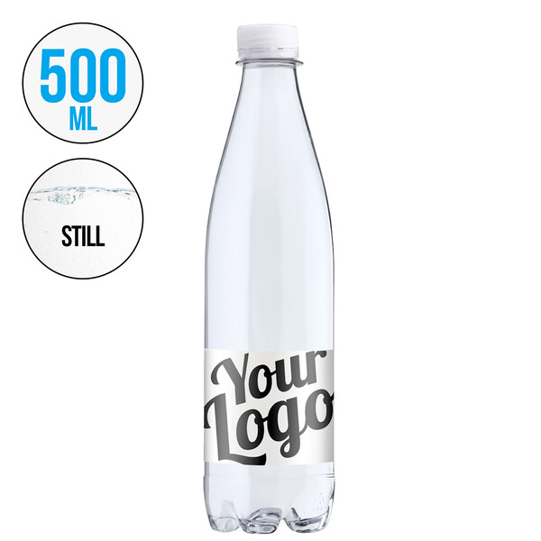 Water bottle India - Transparent white cap / ST