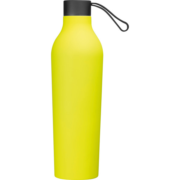 Rubberised drinking bottle, 750ml DARIA - Yellow