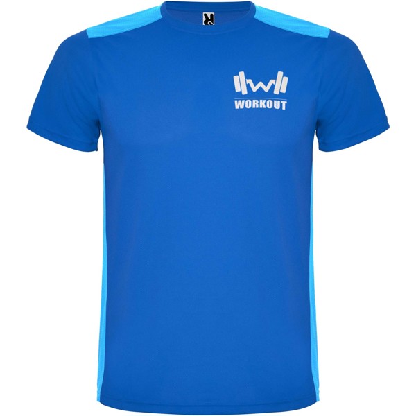 T-shirt sportiva a maniche corte unisex da 130 g/m² Detroit - Blu royal / Royal chiaro / M