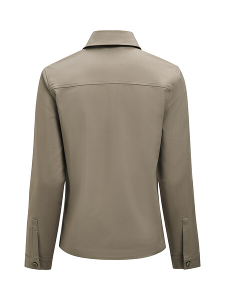 Modern Zip Overshirt Woman Walnut XXS