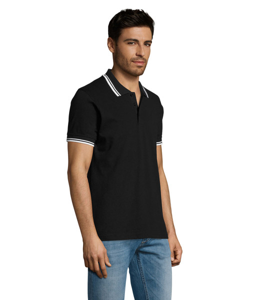 PASADENA pólo homem 200g Pasadena Men - Preto / BrancoXXL