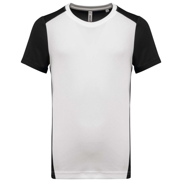Men's Eco-Friendly Two-Tone Sport T-Shirt - White / Black / S