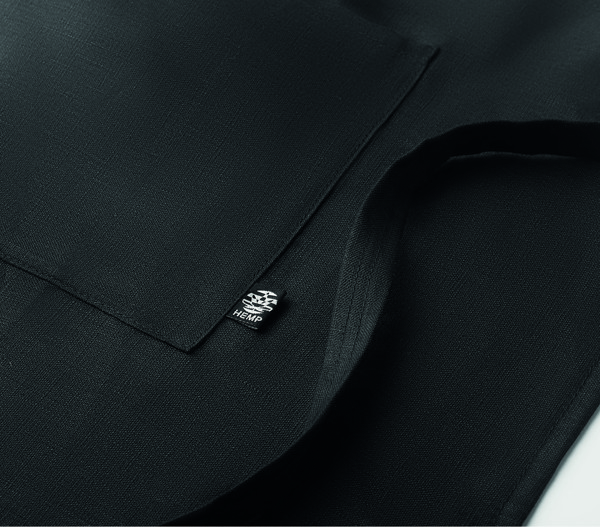 Grembiule in canapa da 200gr Naima Apron - Nero