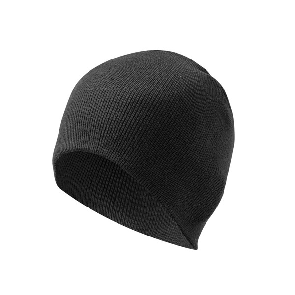HAWK. Recycled polyester (100% rPET) Unisex Beanie - Black