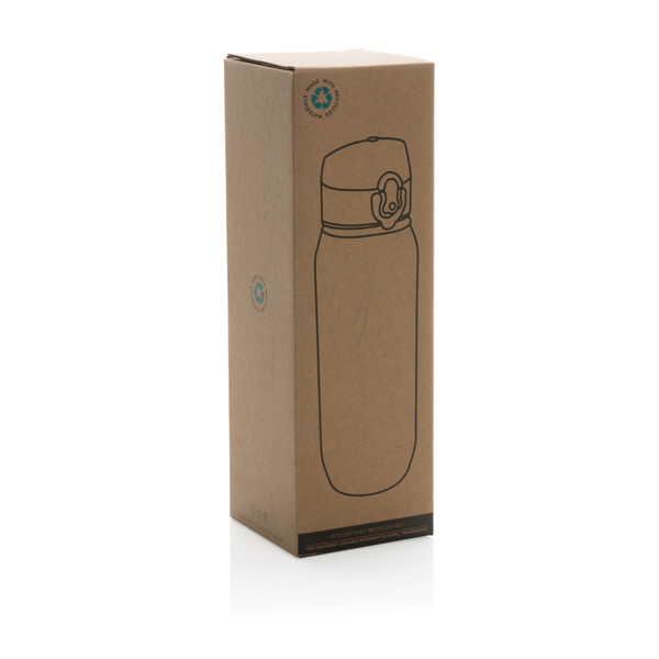 Yide waterbottle rPET 800ml, leakproof lockable lid - Transparent