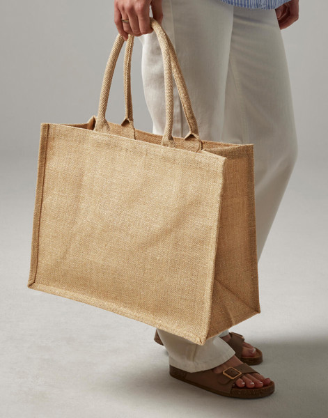 Shimmer Jute Shopper - Natural / Gold / ONE SIZE