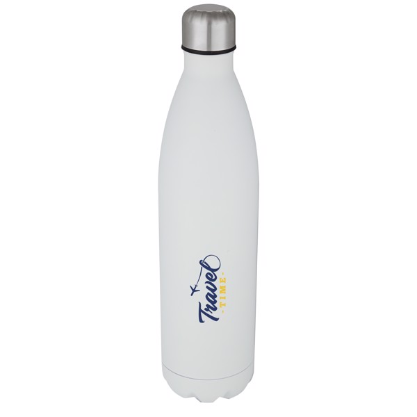 Garrafa de aço inoxidável isolada a vácuo de 1L "Cove" - Branco