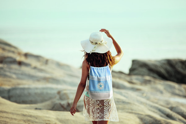 Hammam towel drawstring set - Turquoise