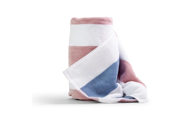 Lord Nelson Beach Towel 80x160 cm - White / Pastel pink