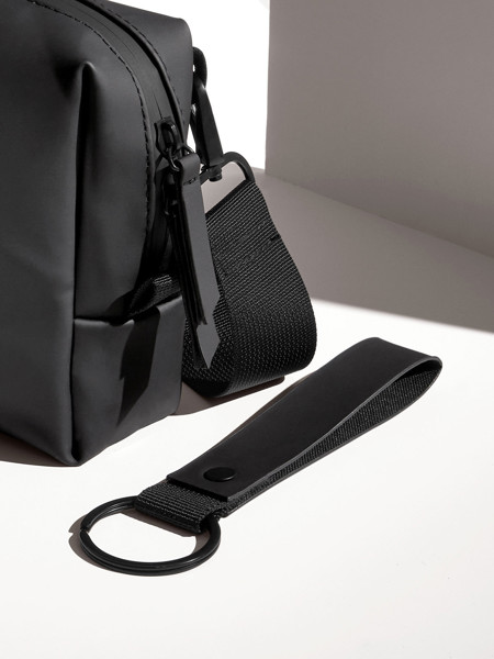 Matte PU Keyring - Black