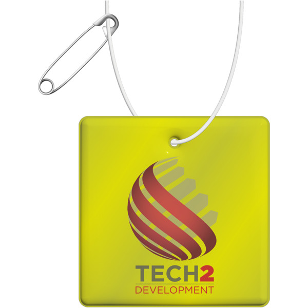 Suporte refletor em forma de quadrado - Amarelo neón