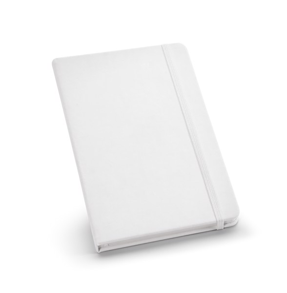 HEMINGWAY. A5 PU notepad with plain sheets - White