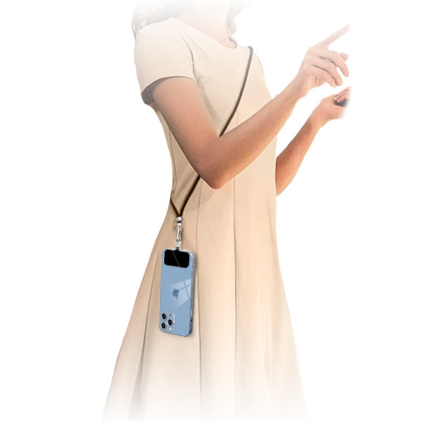 RINKU - LANIERE TOUR DE COU SMARTPHONE UNIVERSELLE NOIR