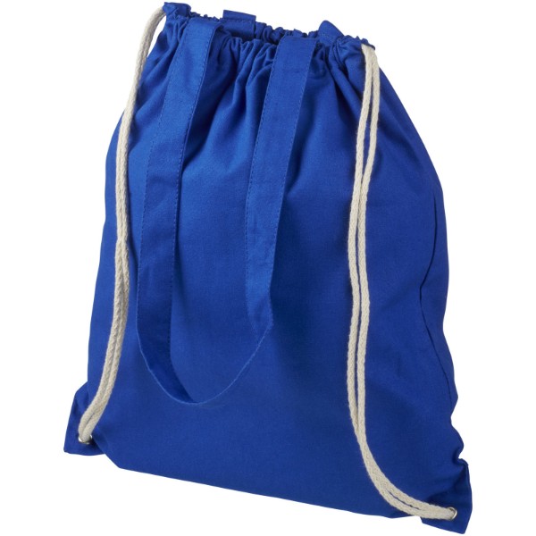 Eliza 240 g/m² cotton drawstring bag 6L - Royal Blue