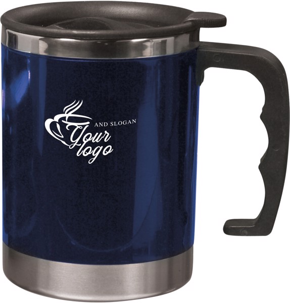 Stainless steel and AS double walled mug - Black