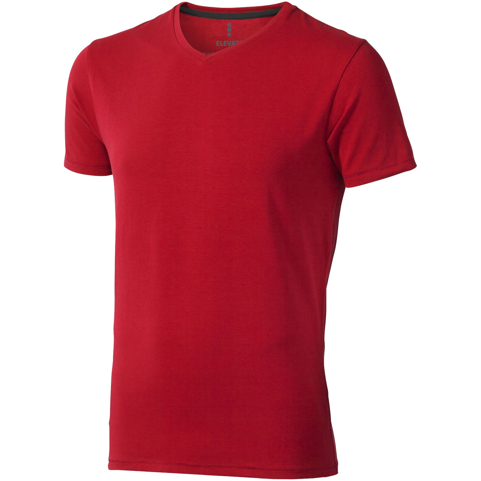Kawartha short sleeve men's GOTS organic V-neck t-shirt - Red / XXL
