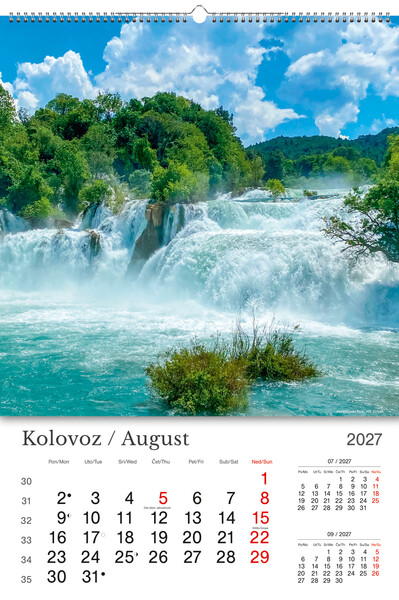 Okomiti zidni kalendar – Hrvatska / Croatia