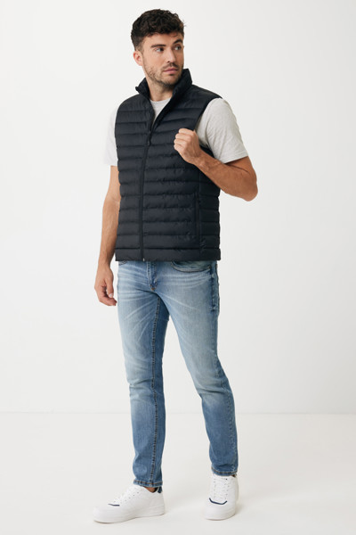 Iqoniq Meru moški telovnik, recikliran poliester - Črna / 5XL