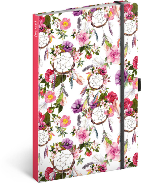 Notique Notes Lapač Snů Růžový, Linkovaný, 13 x 21 cm