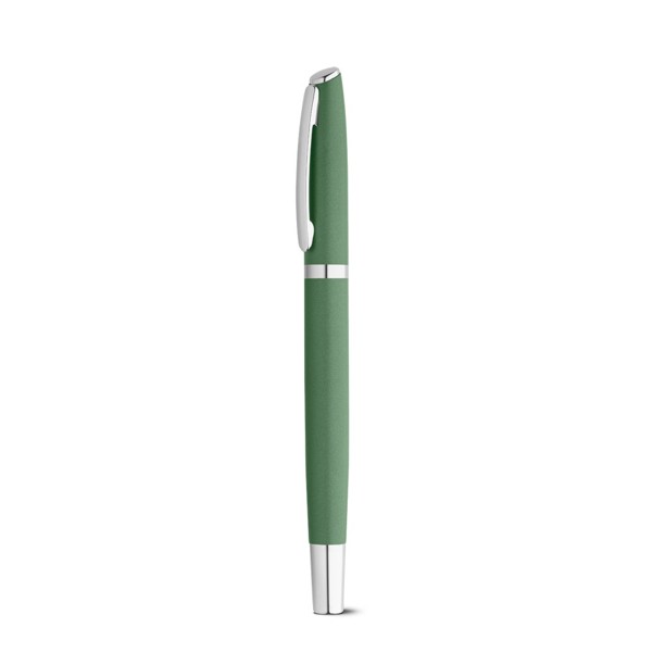 Conjunto de roller e esferográfica com corpo em alumínio reciclado - RE-LANDO-SET