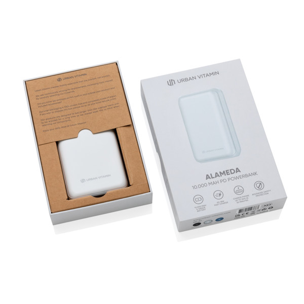 Urban Vitamin Alameda powerbank 10000 mAh, 18W PD - Bela