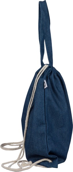 Gerecycled denim trekkoordrugtas Dex