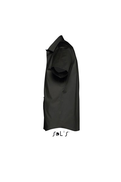 Sol's Broadway - Short Sleeve Stretch Men's Shirt - Black / XL