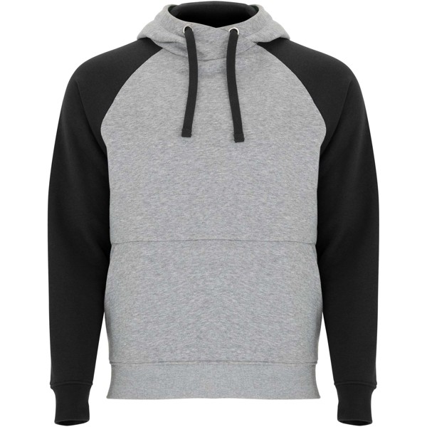 Badet zweifarbiger Kapuzenpullover Unisex - heather grau / schwarz / 2XL