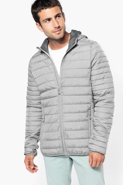 Men's Lightweight Hooded Padded Jacket - Light Royal Blue / XL