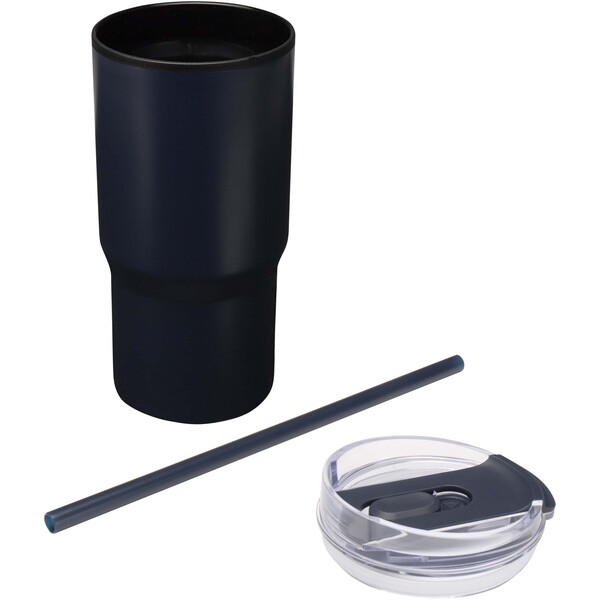 Westin 540 ml RCS recycled double wall insulated tumbler with straw - Navy