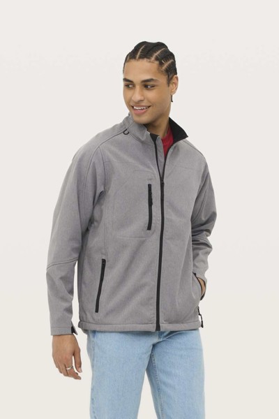 Sol's Relax - Men's Softshell Zipped Jacket - Grey Melange / 3XL