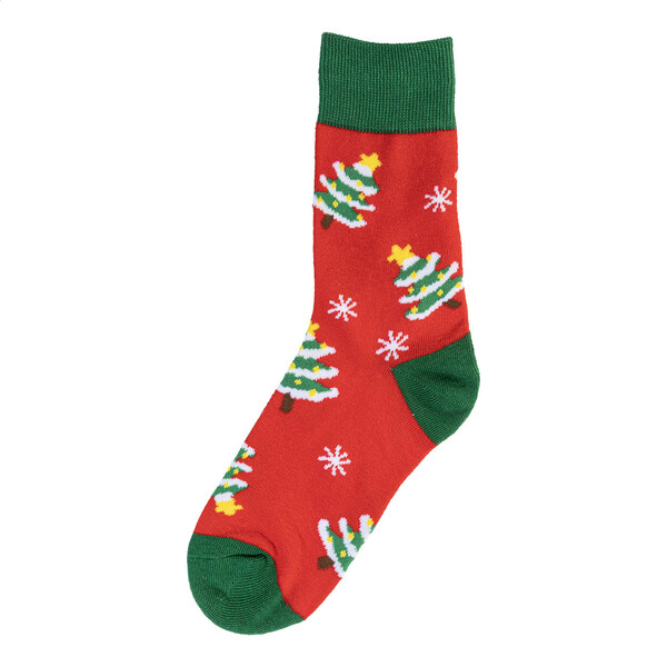Vánoční ponožky Julsokka, stromeček - Červená / Zelená / 46