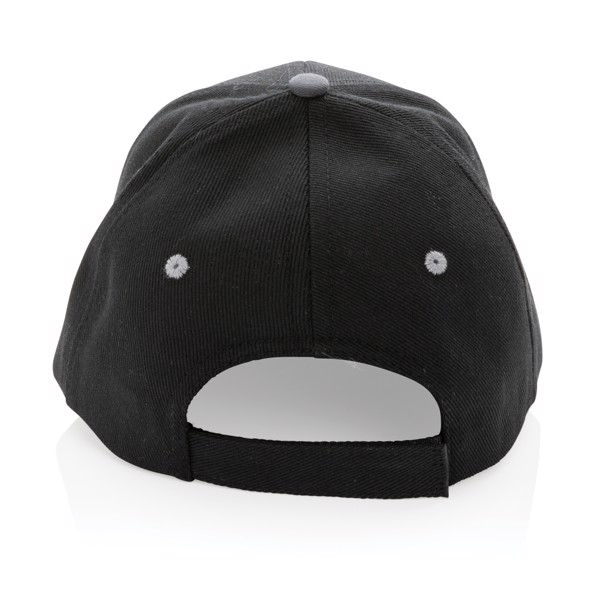 Impact AWARE™ Brushed rcotton 6 panel contrast cap 280gr - Black