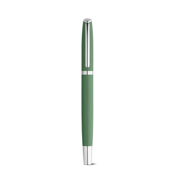 Conjunto de roller e esferográfica com corpo em alumínio reciclado - RE-LANDO-SET