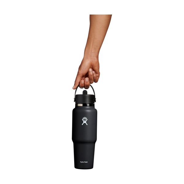 Hydro Flask Wide Mouth Travel Bottle with Flex Straw Cap 946 ml bouteille d'eau - noir