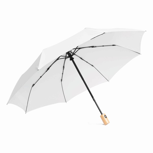 Automatic Open/Close Windproof Pocket Umbrella Calypso - White