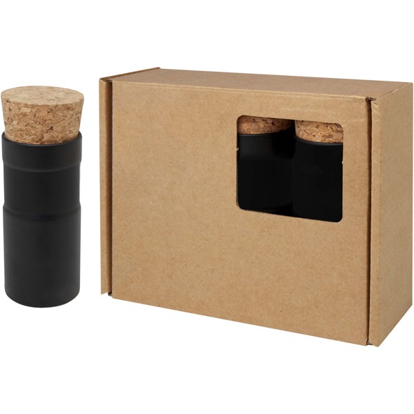 Mistura de ervas para jardim de mesa, conjunto de três "Hey Pots" - Preto liso