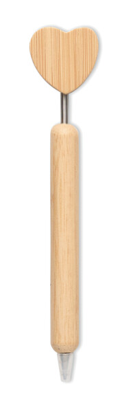 Bamboo heart ball pen Corapen