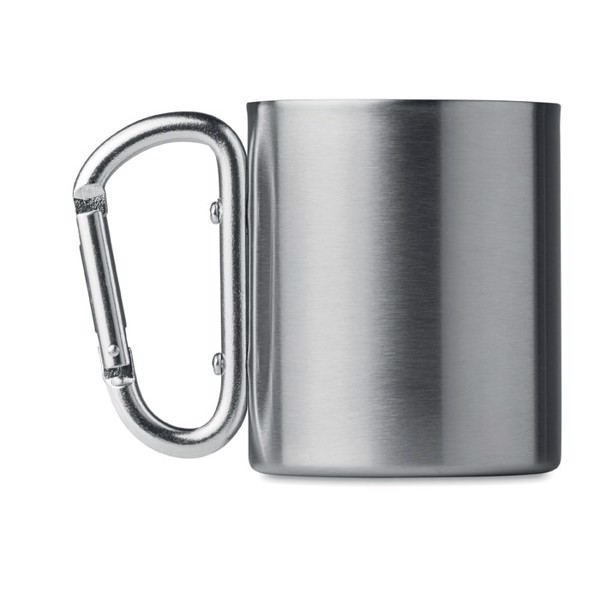Metal mug &amp; carabiner handle Trumbo - Matt Silver