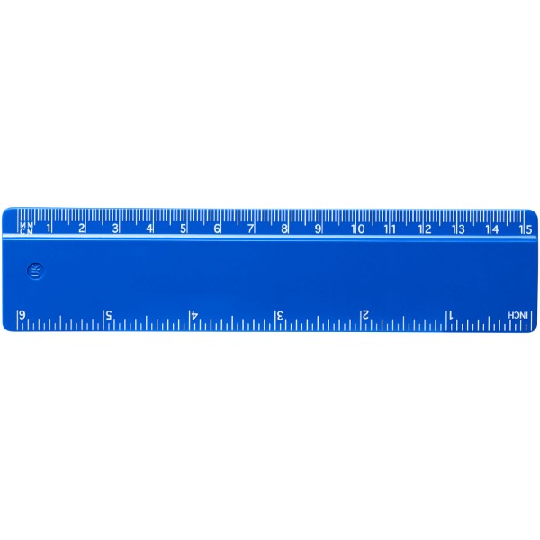 Règle en plastique Renzo 15 cm - Bleu