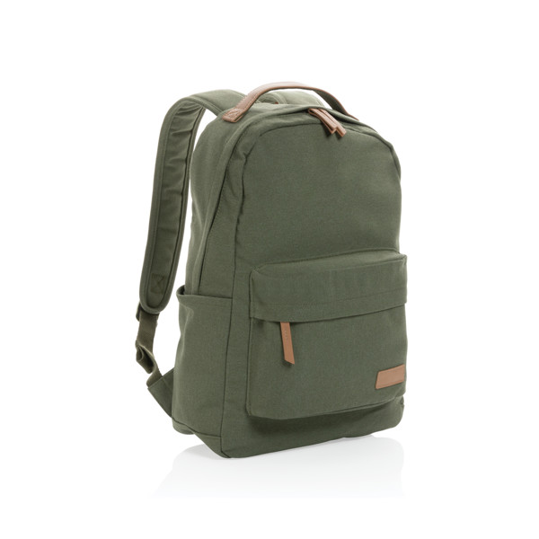 Impact AWARE™ 16 oz. recycled canvas backpack - Green